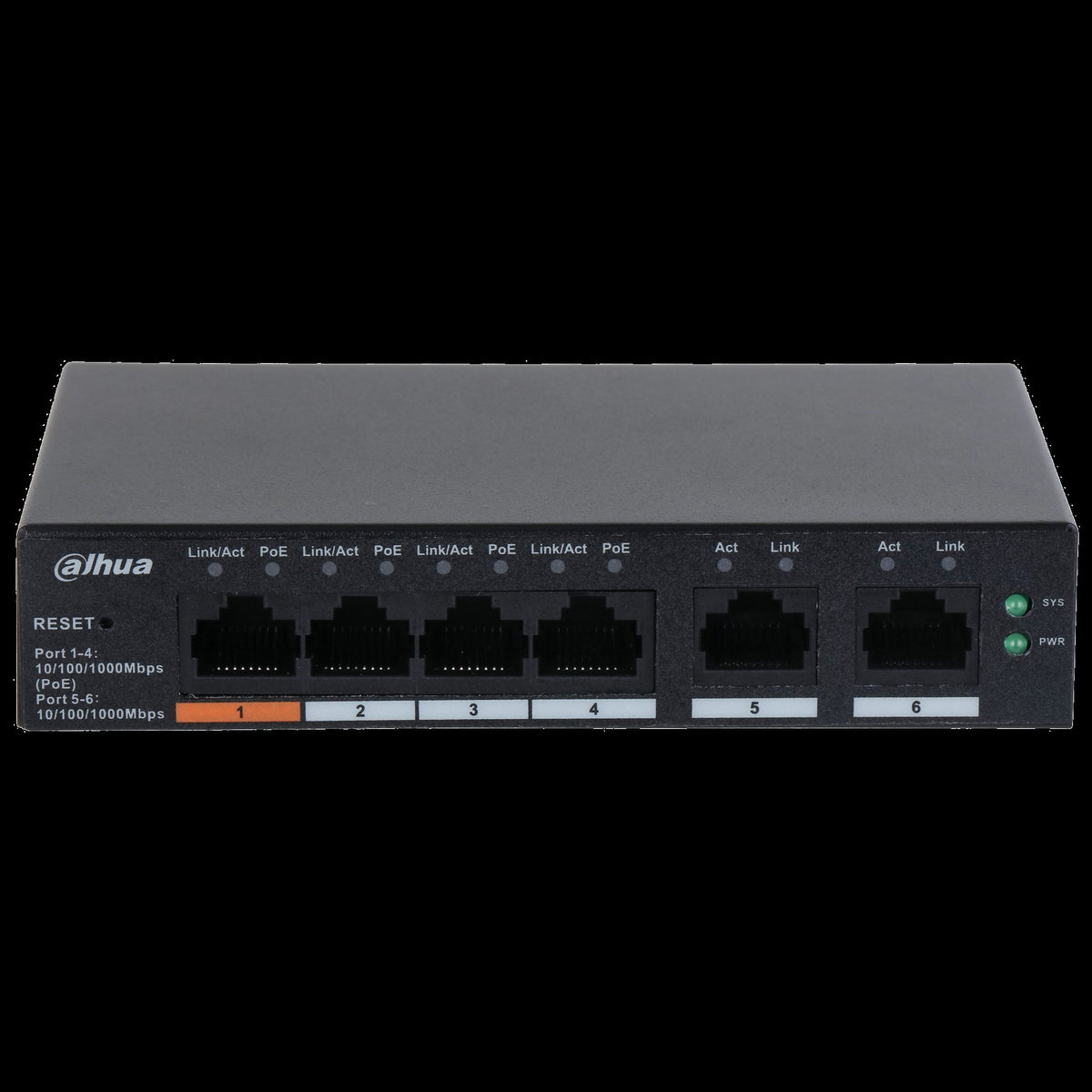 Dahua CS4006-4GT-60 Commutateur Gigabit de Bureau Géré dans le Cloud a 6 Ports avec 4 Ports PoE