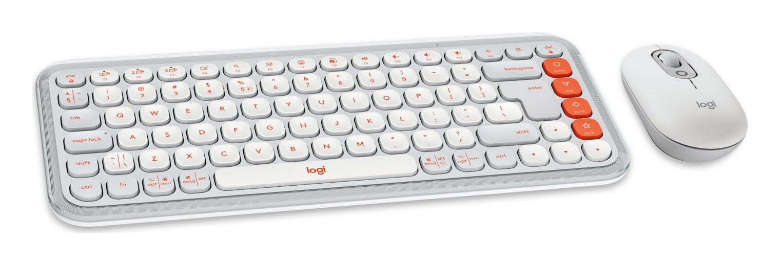 Logitech 920-013141 POP Icon Combo Souris et Clavier Blanc cassé