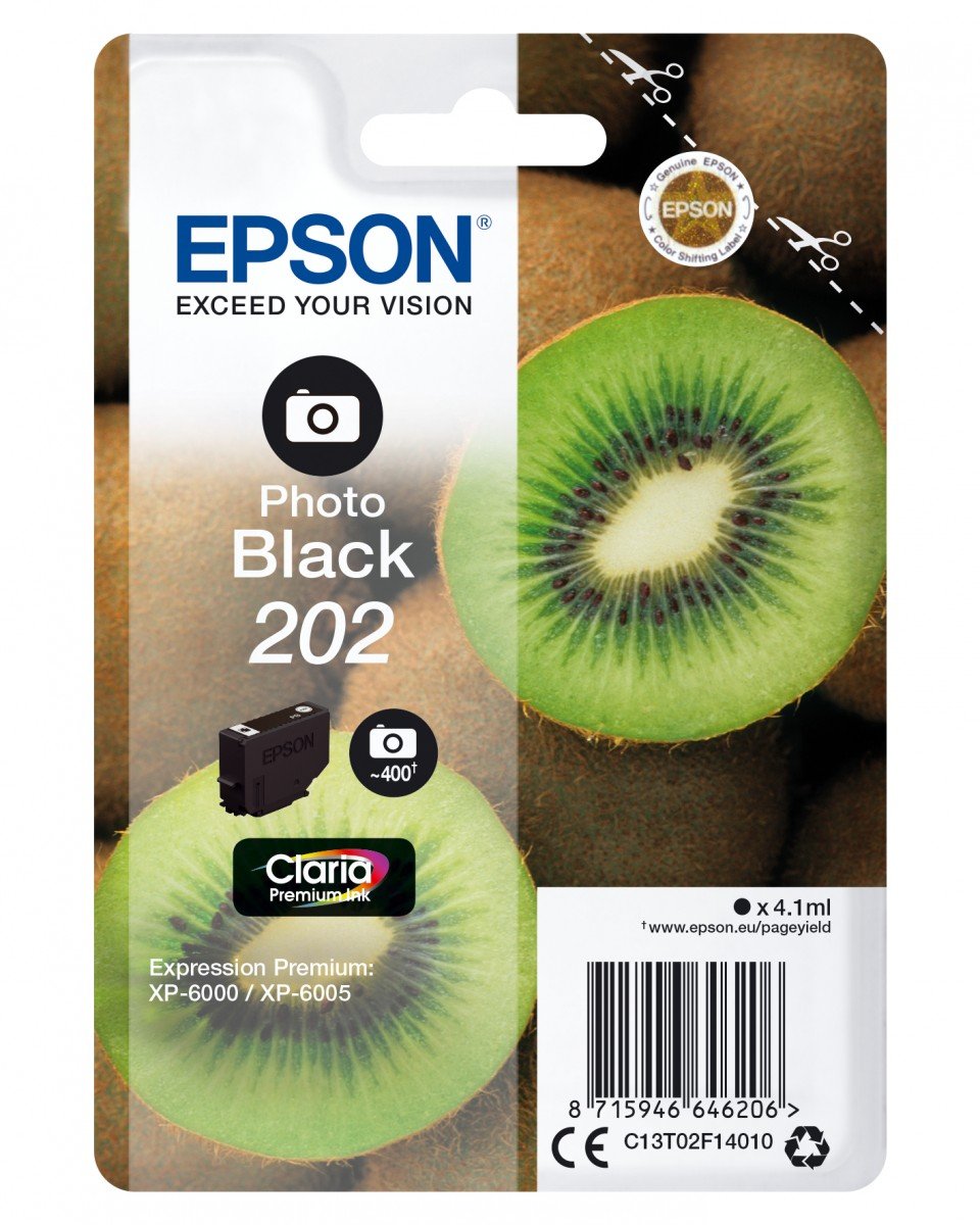 EPSON 5LB Singlepack Photo Black 202 Kiwi Clara Premium Ink
