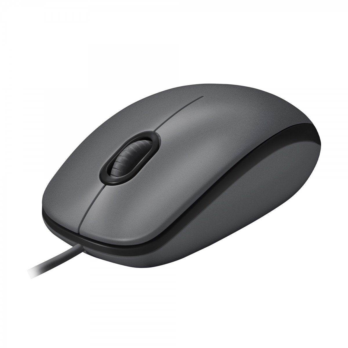 LOGITECH M100 Mouse full size right and left-handed optical 3 buttons wired USB black