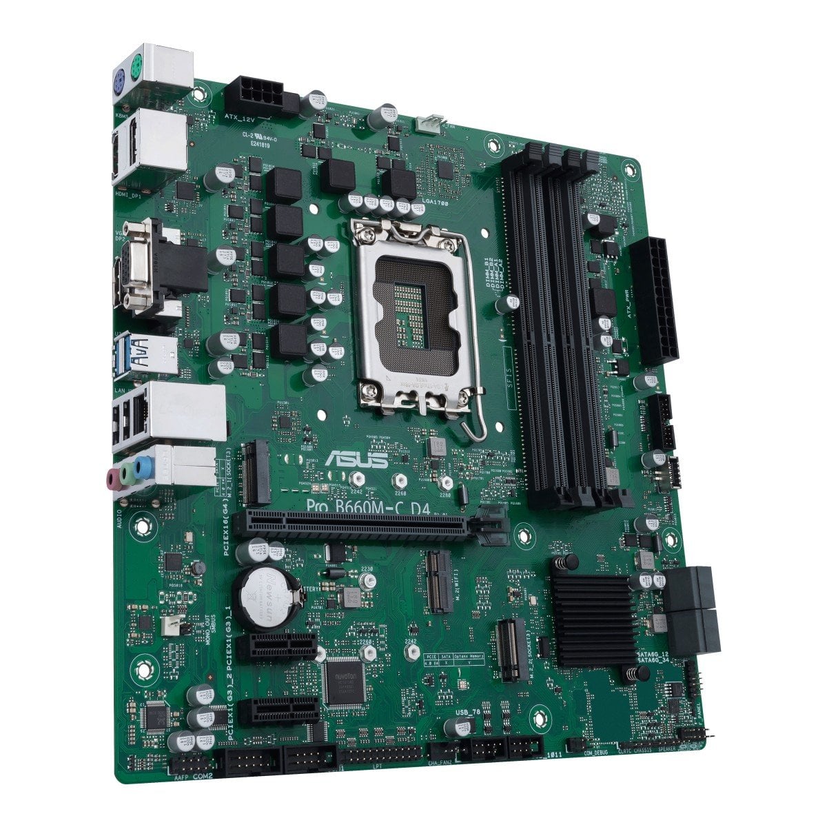 ASUS PRO B660M-C D4-CSM LGA1700 4xDIMM DDR4 TPM 4xSATA 2xM.2 1xHDMI 1xVGA 2xDP MB