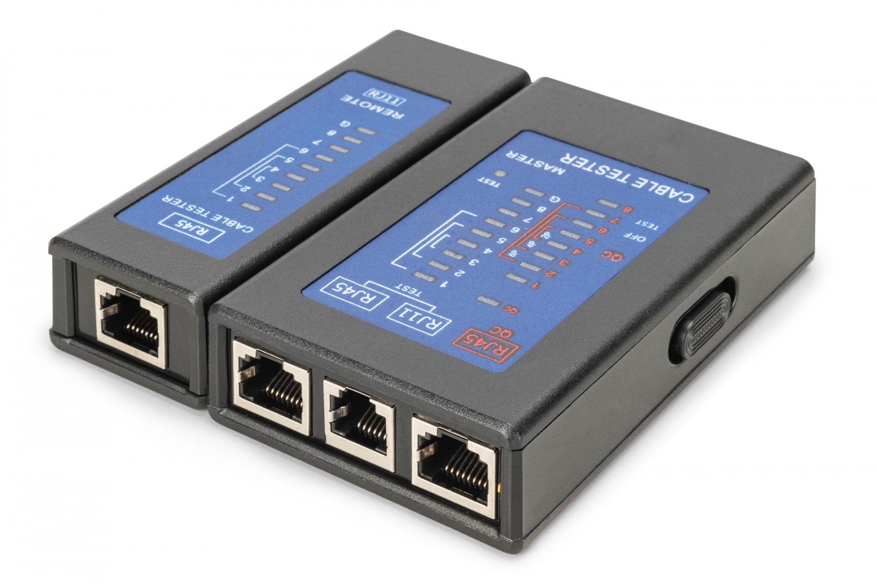 Testeur de câbles réseau et de communication LED, Cat.5e-Cat.6A, (RJ45, RJ12, RJ11), Auto-Scan avec PoE