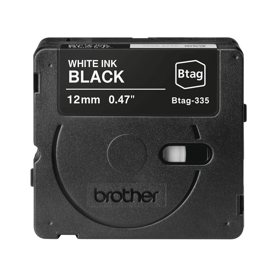 BROTHER BTAG335 Ribbon 12MM White on Black