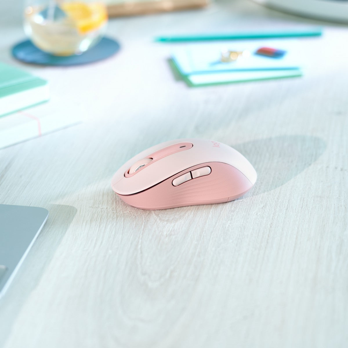 LOGITECH Signature M650 Mouse optical 5 buttons wireless Bluetooth 2.4 GHz Bolt USB receiver rose