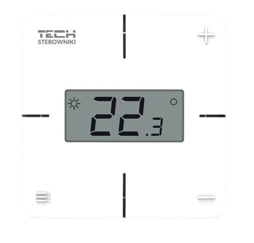 TECH-CONTROLEURS WG.11.0730 Thermostat d'ambiance filaire R-X, blanc, dédié aux rails L-X et L-12