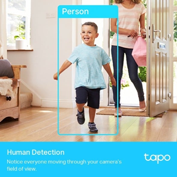 TP-LINK Tapo Pan/Tilt AI Home Security Wi-Fi Camera 2K 2560x1440 4MP Starlight Sensor 2.4GHz Wi-Fi 802.11b/g/n 12V/1A Power Adapter