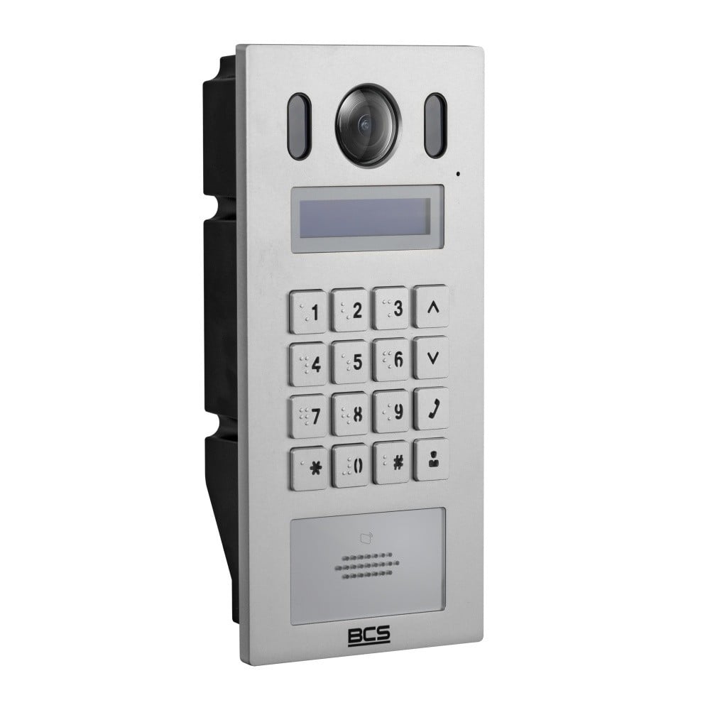 BCS BCS-PAN9211S-S Panneau externe dual systeme TCP/IP/SIP pour bâtiments multi-familiaux