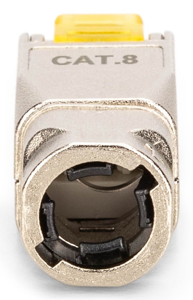 Connecteur modulaire RJ45 cat.8.1, PoE++, 25/40GbE, blindé, vissable, sans outil, AWG 26-22