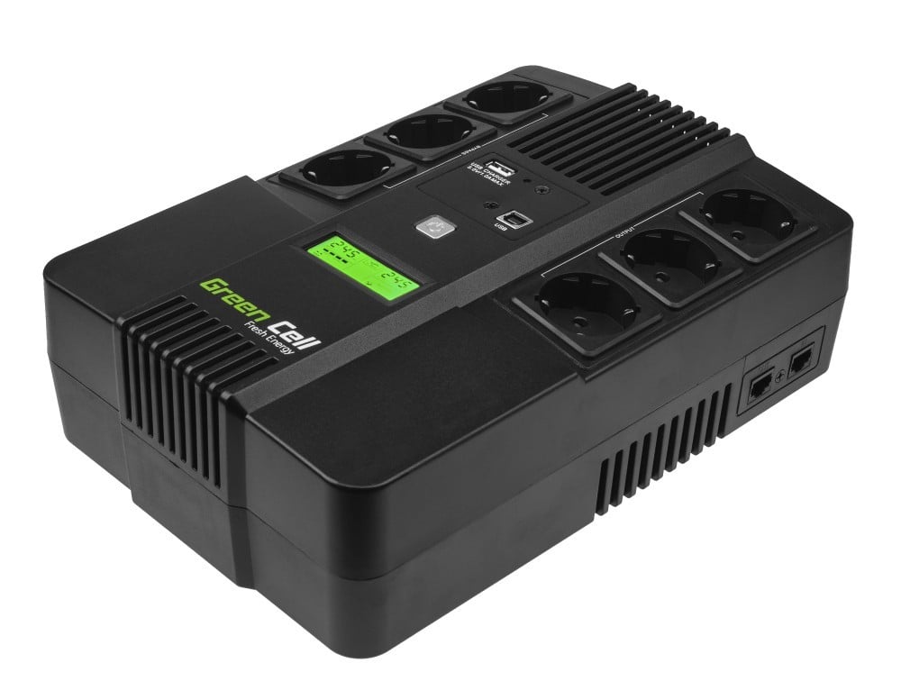 Green Cell UPS06 alimentation d'énergie non interruptible Interactivité de ligne 0,999 kVA 360 W 6 sortie(s) CA