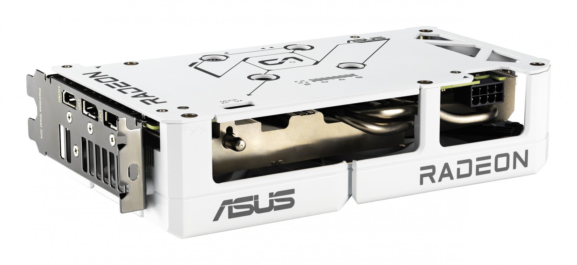 ASUS DUAL RX 9060 XT 16Go GDDR6 2xDP 1xHDMI WHITE
