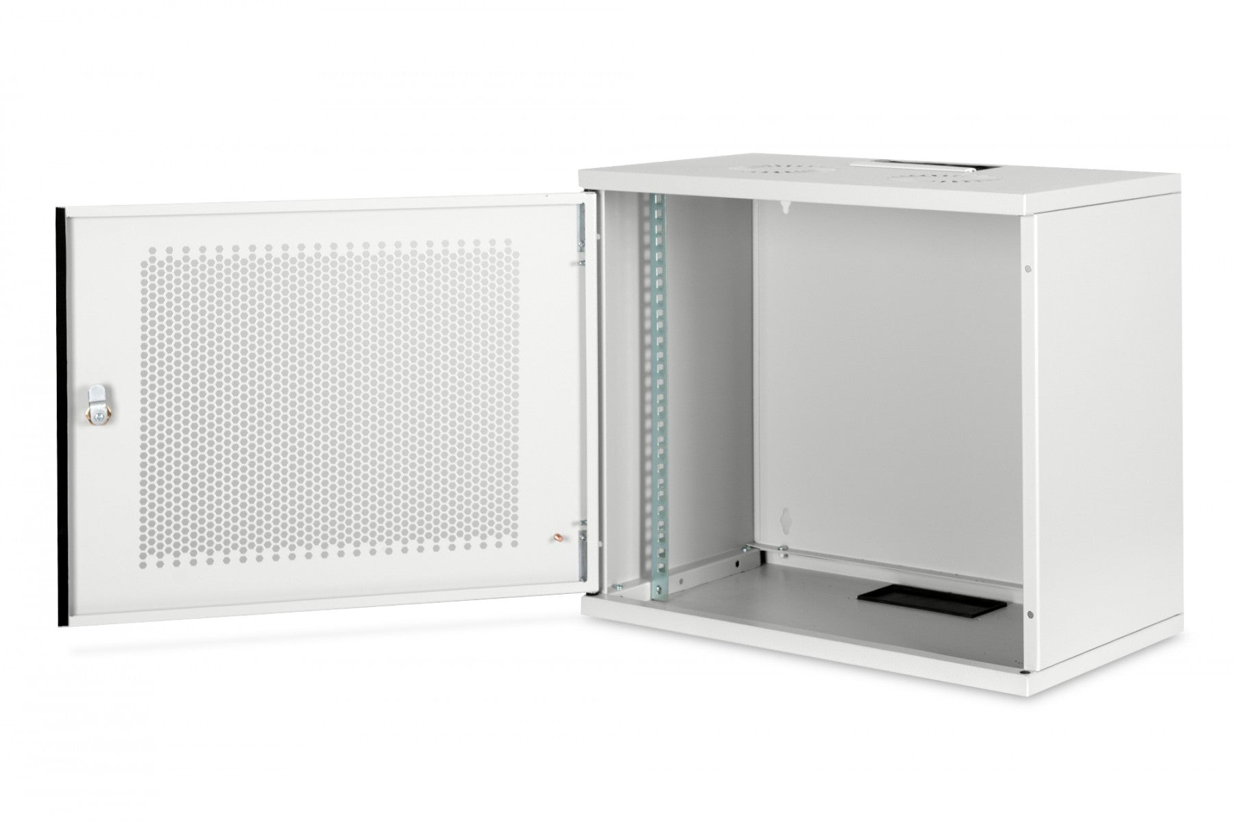 "Armoire réseau suspendue 19"" 9U rack 540x400, porte perforée, grise, non divisée, non assemblée, 60kg 460x540x400 mm, porte avant perforée, grise"
