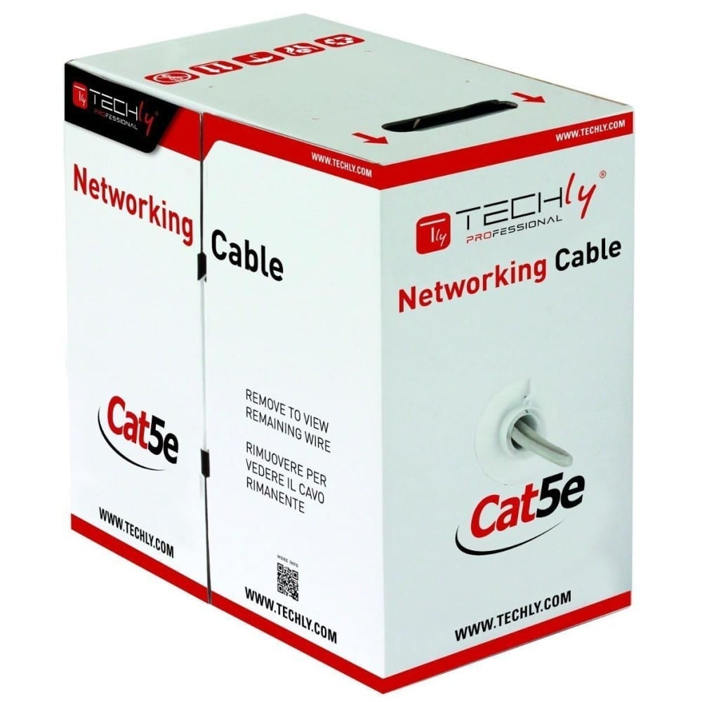 Techly ITP8-FLU-0305 Câble de paire torsadée Cat5e UTP 305m CCA Gris