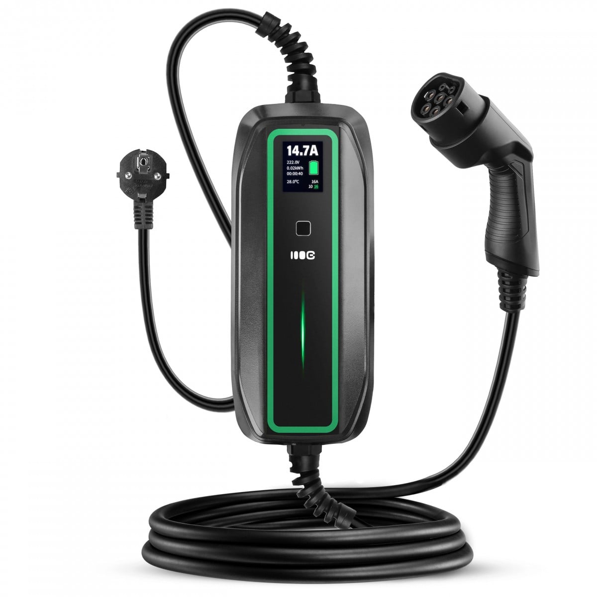 Green Cell EV16 borne de chargement de véhicules électriques Noir 1 Écran integré LCD