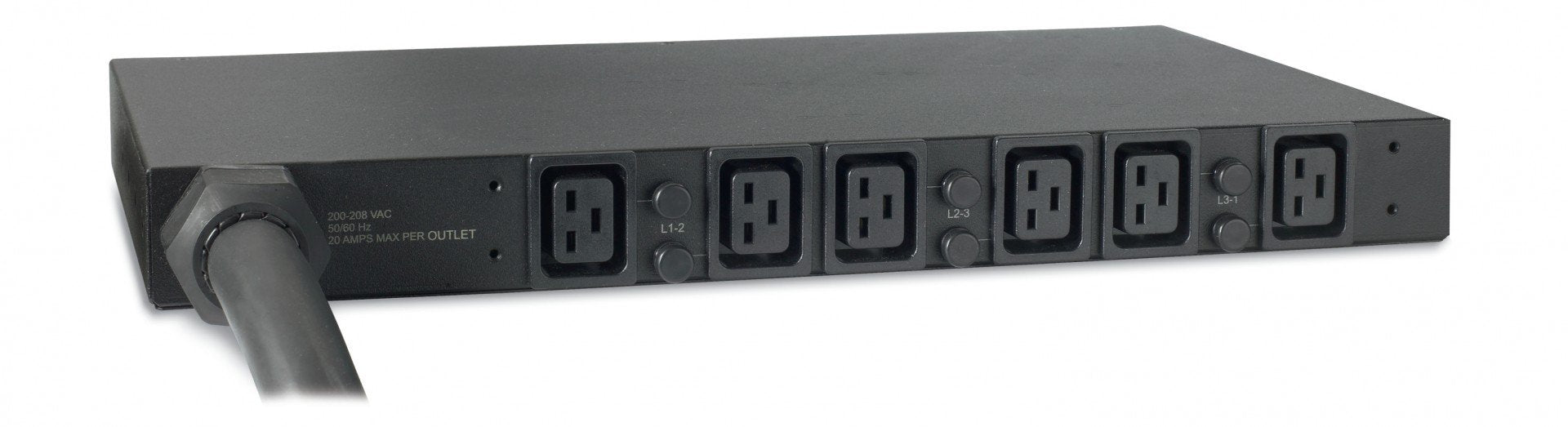 APC Basic Rack PDU Rack AC 400V 22 kW 3-phase input IEC 60309 output connectors 6 IEC 60320 C19 2.44m cord Black
