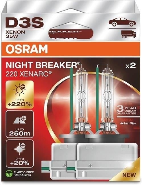 OSRAM XENARC NIGHT BREAKER 220 D3S 35 W, 2 pcs.