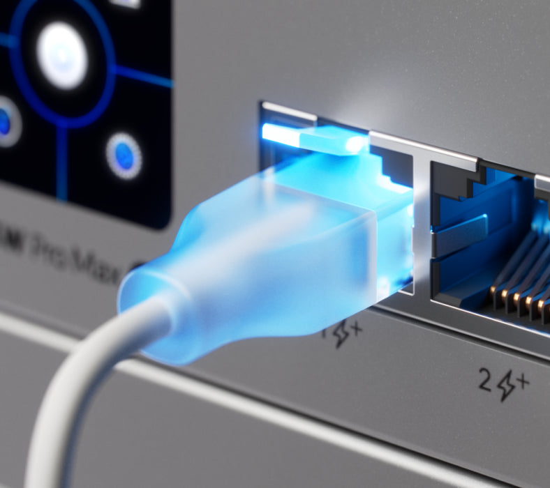 UniFi patch cable with translucent boote