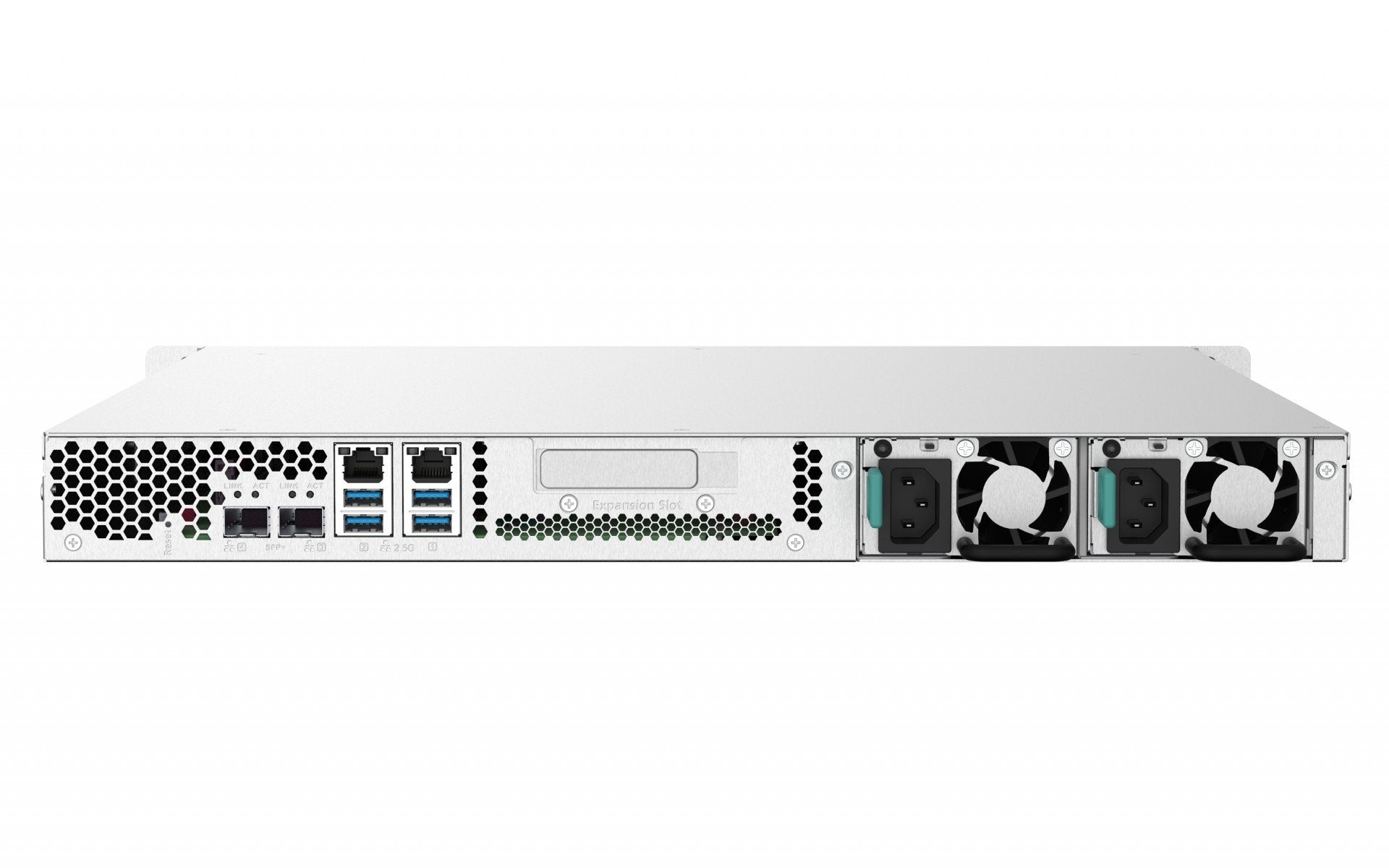 QNAP TS-432PXU-RP-2G 4-Bay rackmount NAS AL324 2Go DDR4 UDIMM RAM SATA 6Gb/s 2x 10GbE SFP+ 2x 2.5GbE 1x PCIe Gen2 x2 slot 250W