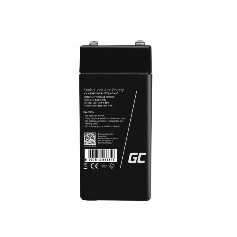 Green Cell AGM37 batterie rechargeable Sealed Lead Acid (VRLA) 4000 mAh 4 V