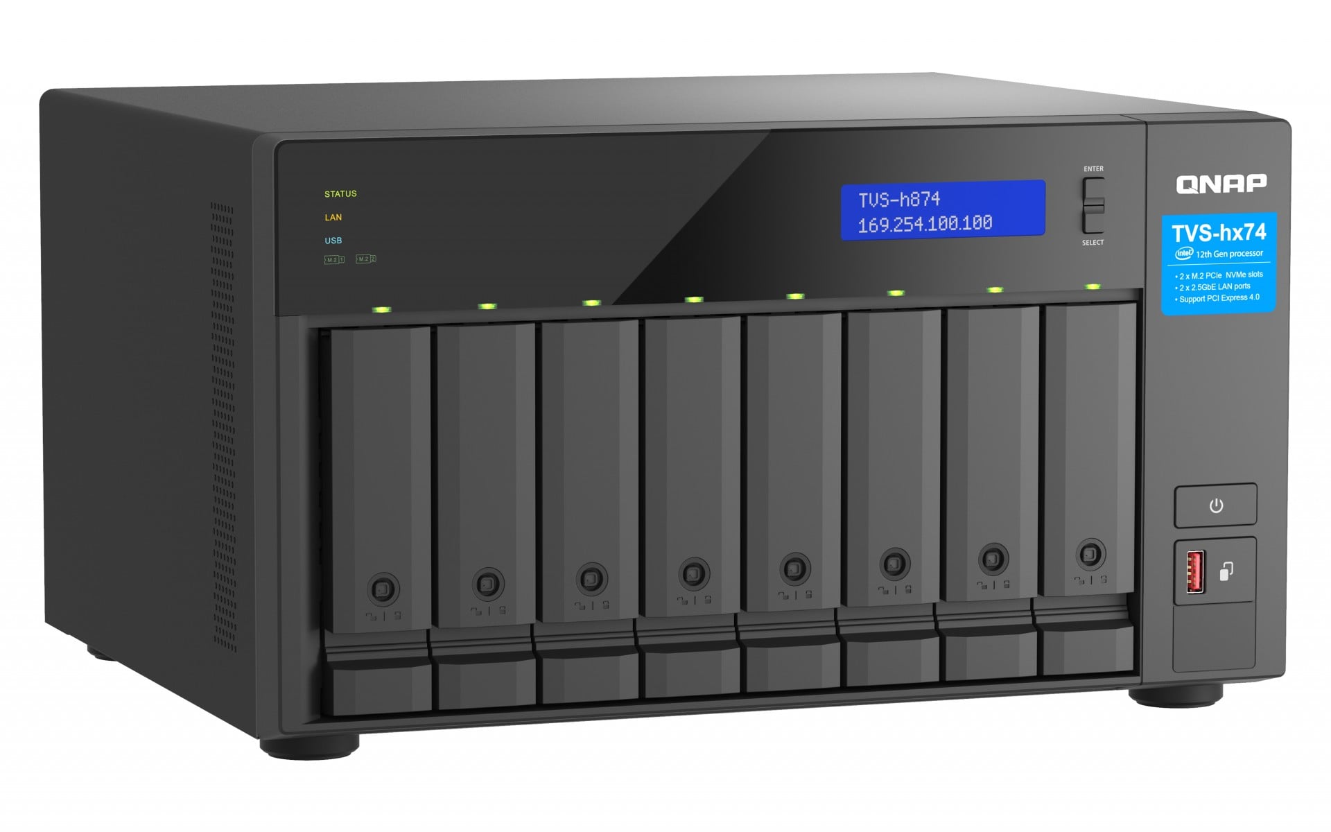 8-bay QuTS hero NAS i7 12-core