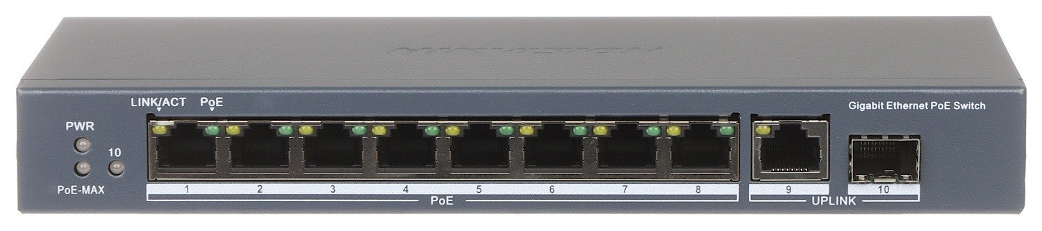 Hikvision DS-3E0510P-E Commutateur POE Gigabit non géré 8 ports