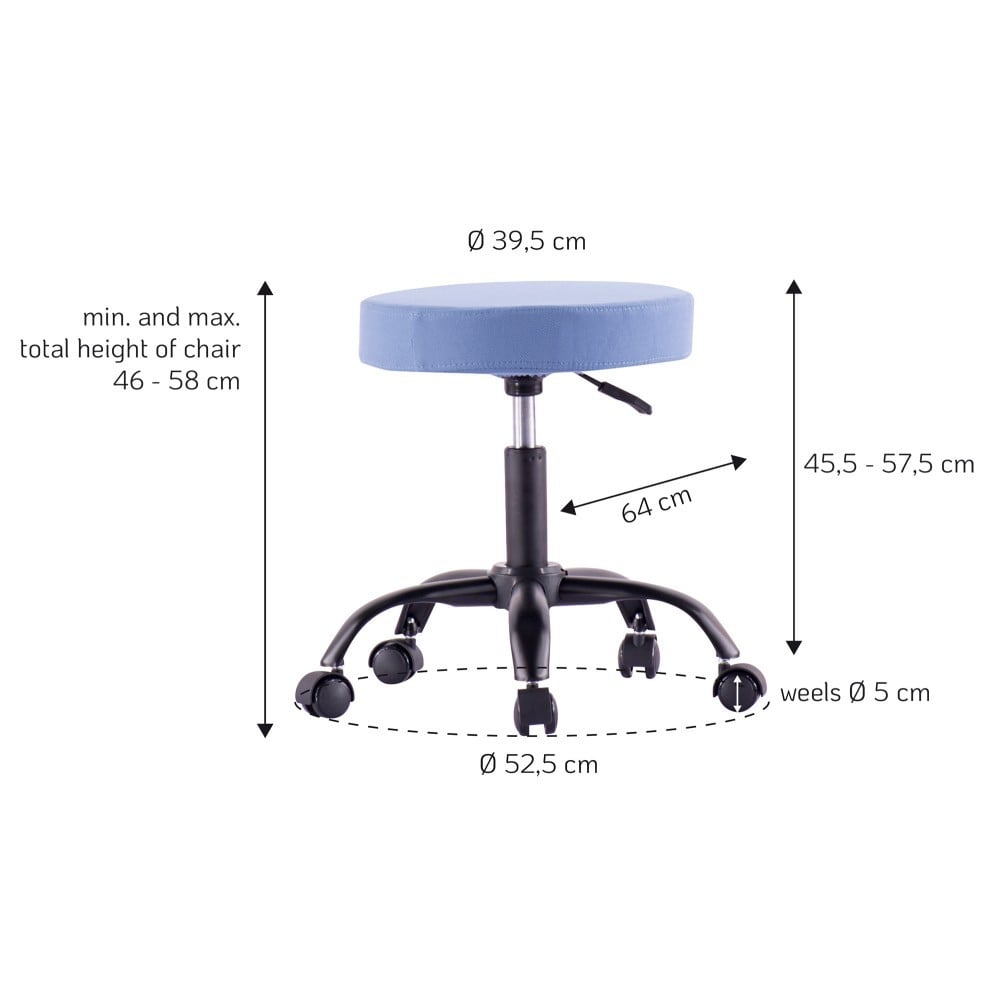 Techly ICA-CT SGW-BL Tabouret de bureau bleu