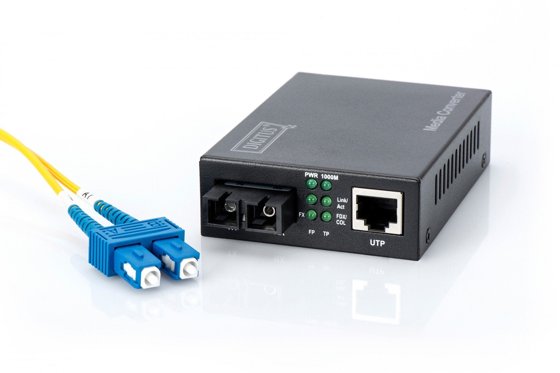 Digitus DN-82121-1 convertisseur de support réseau 1000 Mbit/s 1310 nm Monomode Noir