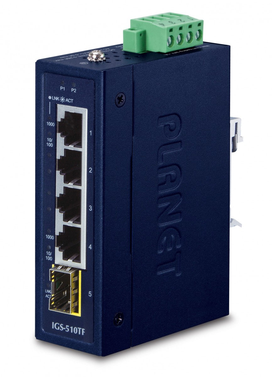 PLANET IGS-510TF commutateur réseau Non-géré Gigabit Ethernet (10/100/1000) Bleu