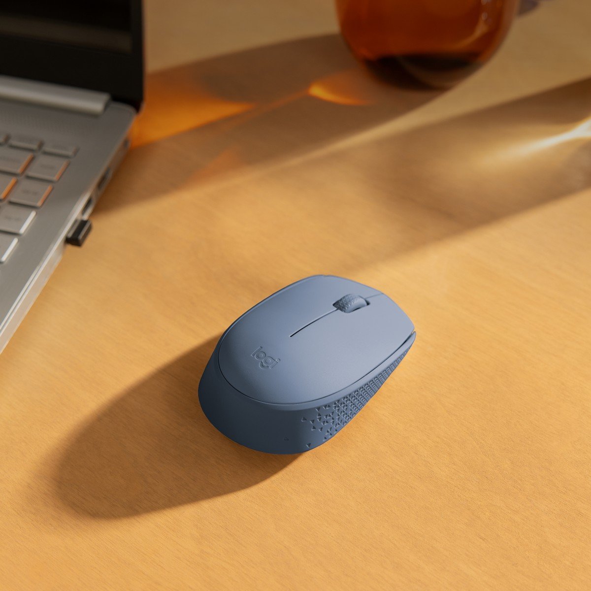 LOGITECH M171 Mouse right and left-handed optical 3 buttons wireless 2.4 GHz USB wireless receiver blue/grey
