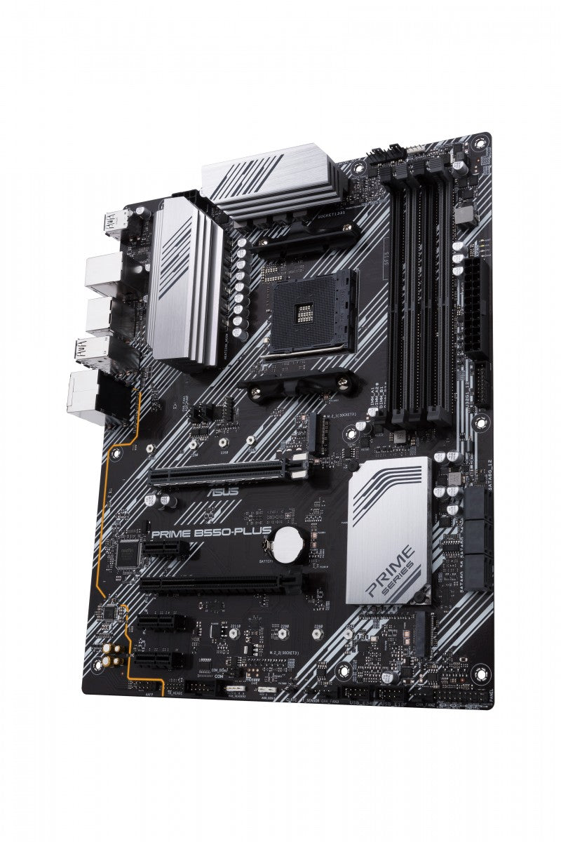 ASUS PRIME B550-PLUS AMD AM4 Socket ATX DDR4 3rd Gen AMD Ryzen Dual M.2 PCIe 4.0 1 Gb Ethernet USB 3.2 Gen 2 Type-A and Type-C