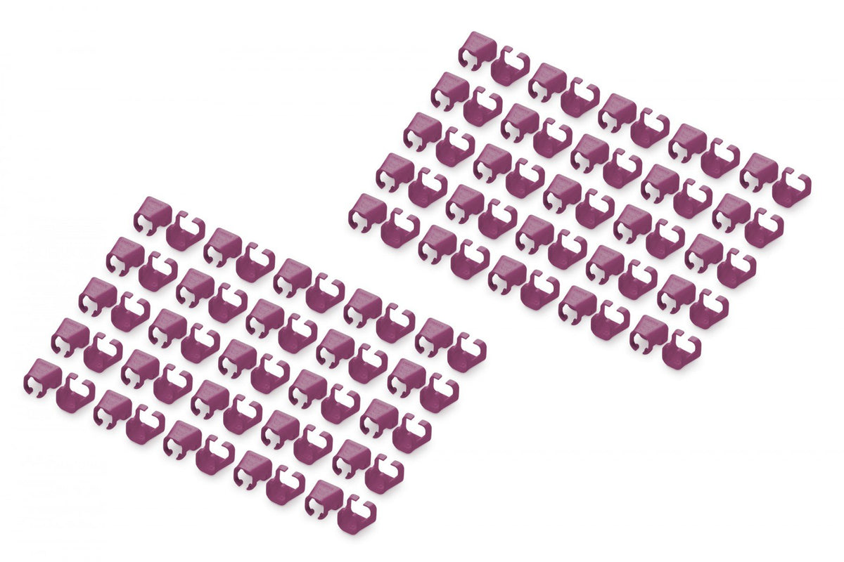 Digitus A-CC-MG Magenta Clips de Codage de Couleur pour Câbles de Raccordement 100 Pieces
