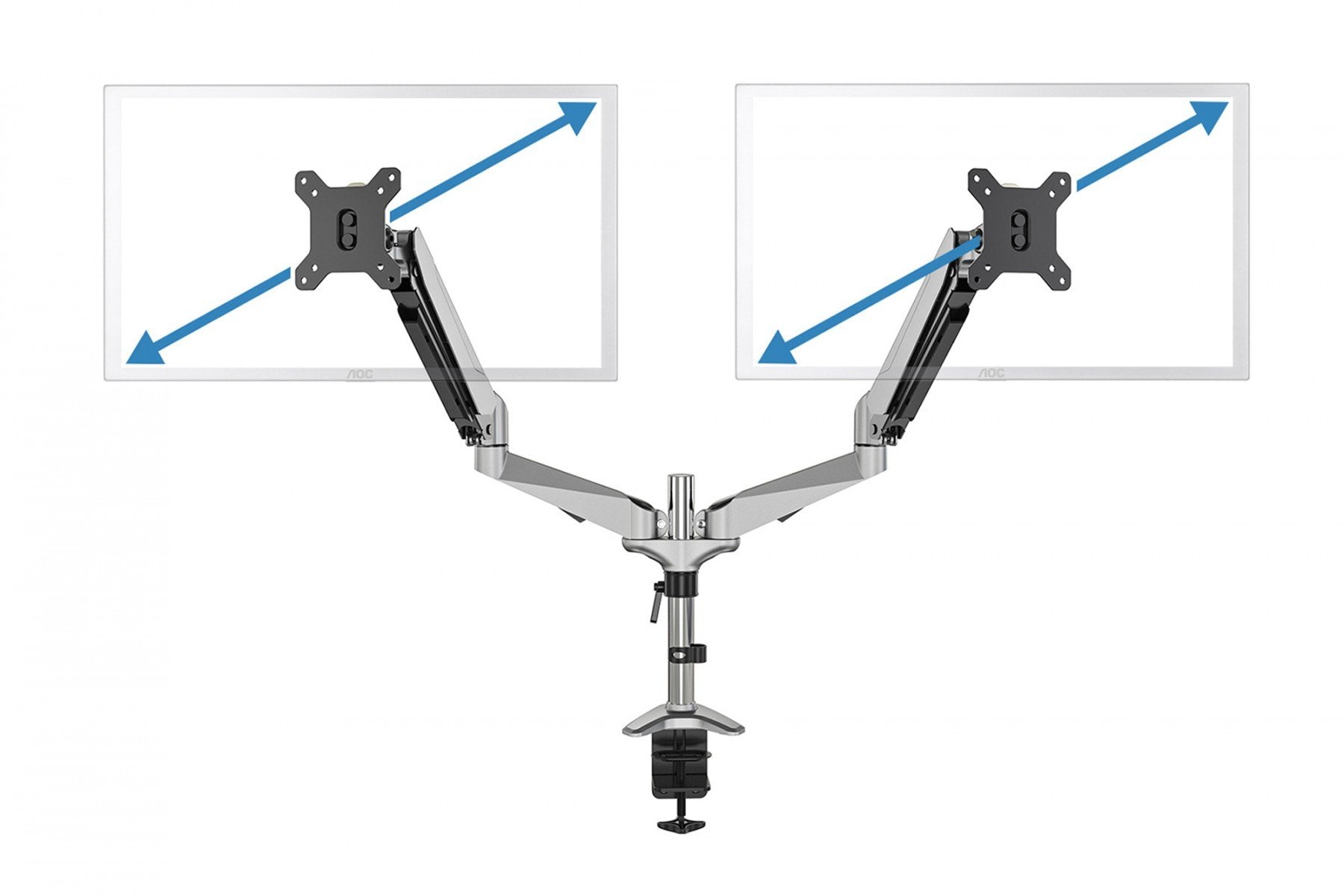 Digitus Support d’écran universel avec monture de bureau et ressort pneumatique