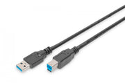 Digitus DB-300115-018-S câble USB USB 3.2 Gen 1 (3.1 Gen 1) 1,8 m USB A USB B 5 Gbit/s Noir