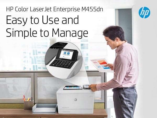 HP Color LaserJet Enterprise M455dn Printer colour Duplex laser A4 600x600dpi 27ppm mono 27ppm colour 300sheets USB LAN