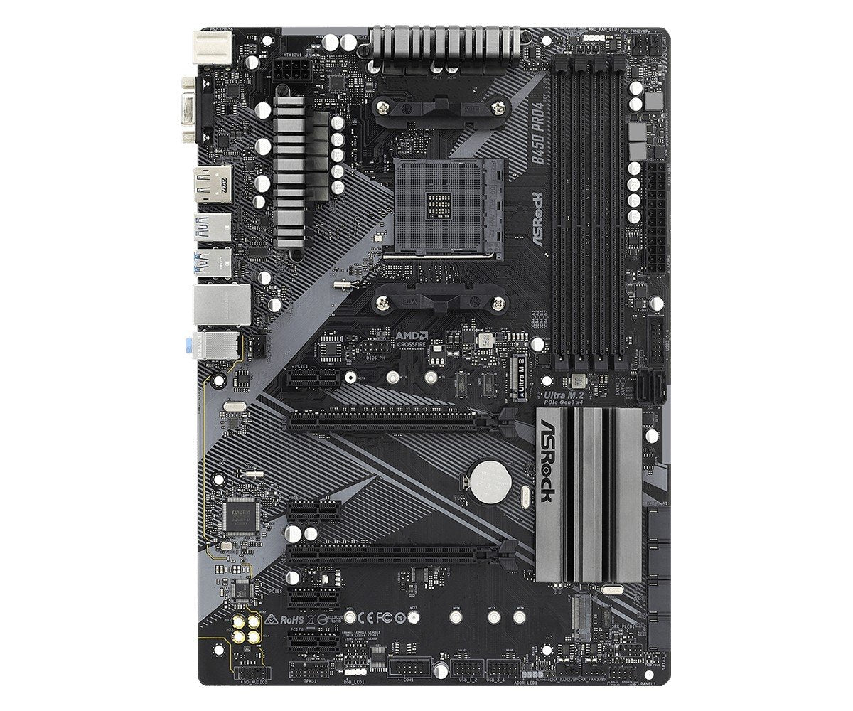 Asrock B450 Pro4 R2.0 AMD B450 Emplacement AM4 ATX