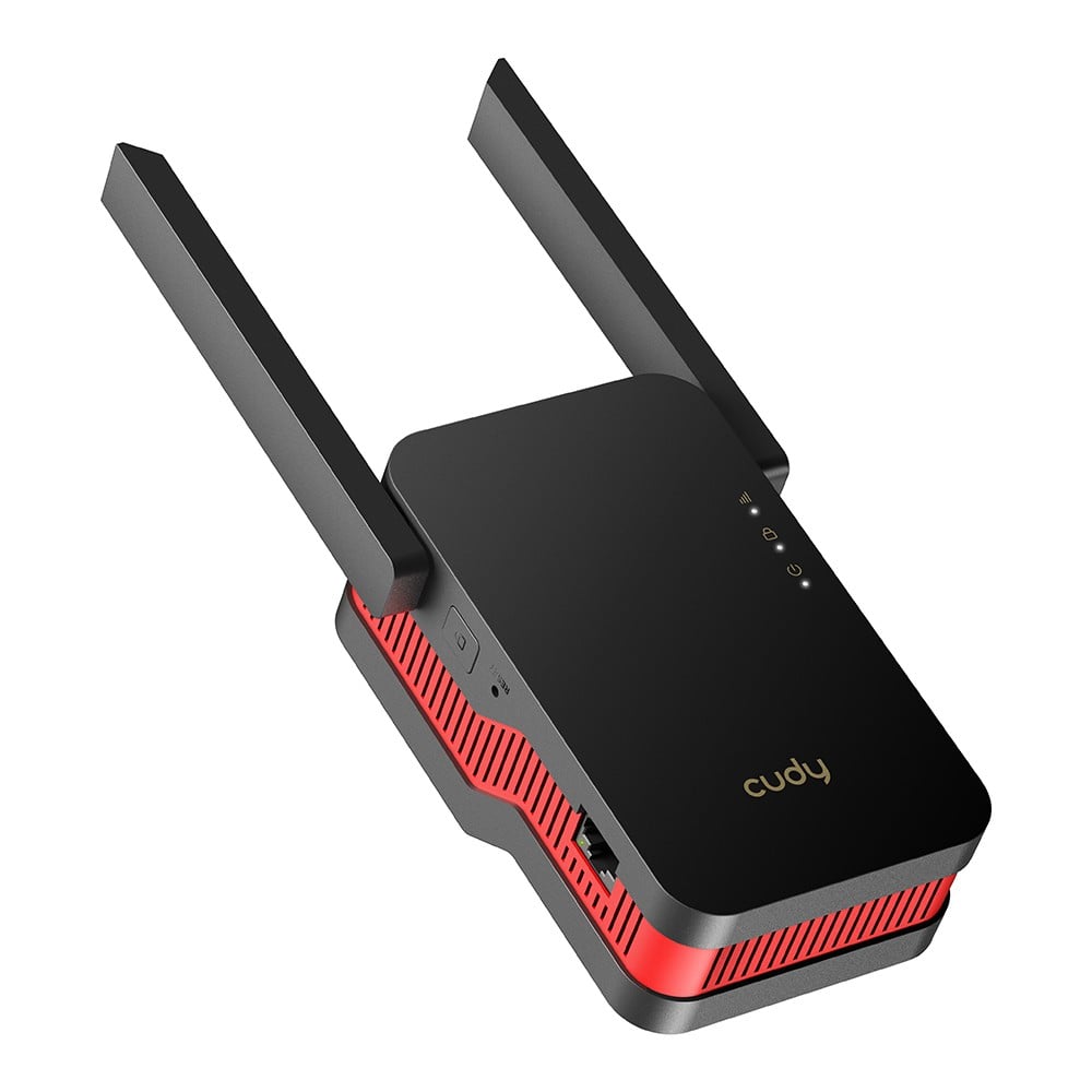 Cudy RE3000 prolongateur réseau Répéteur réseau Noir, Rouge 10, 100, 1000 Mbit/s