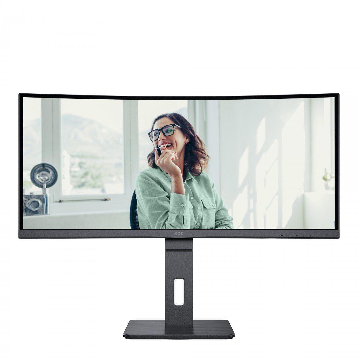 AOC CU34P3CV écran incurvé- 34" - 3440 x 1440 UWQHD @ 100 Hz - VA - 300 cd/m² - 3000:1 - 4ms - HDMI, DP, USB-C - HAS - Haut parleurs