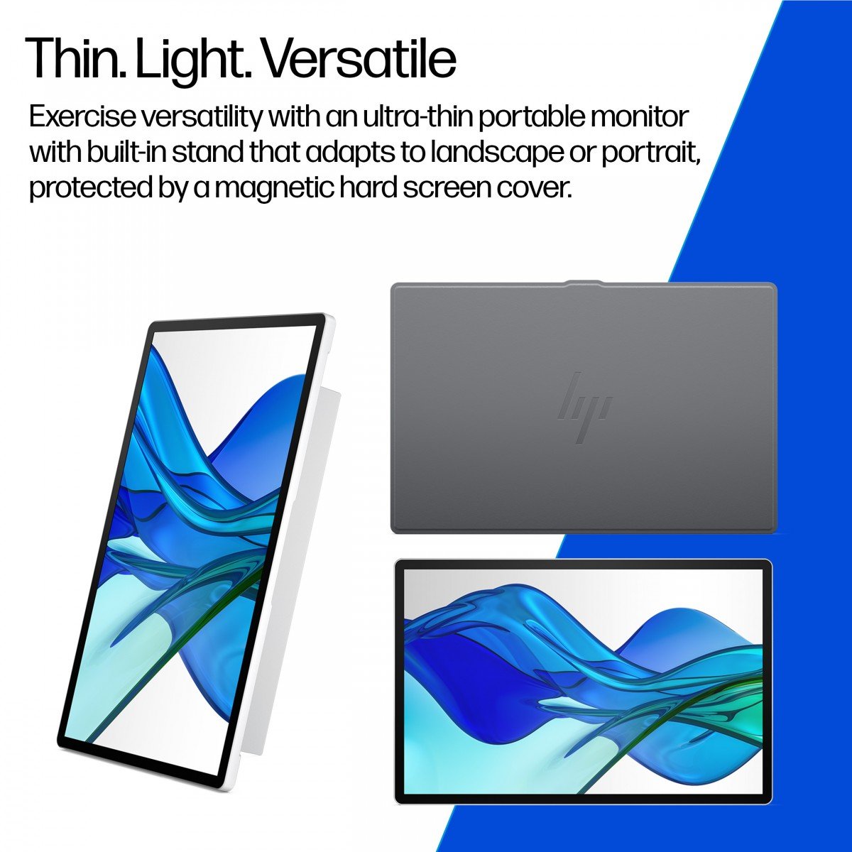 HP Series 5 Pro 14p WQXGA 2560 x 1600 Portable Monitor/Flat IPS with Edge-lit/2 USB Type-C up to 65W USB Power Delivery 3/3/0