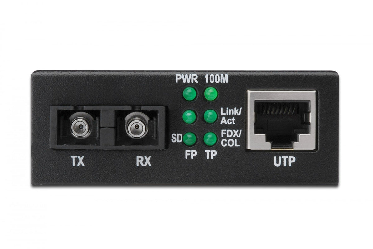 Digitus DN-82020-1 convertisseur de support réseau 100 Mbit/s 1310 nm Multimode Noir