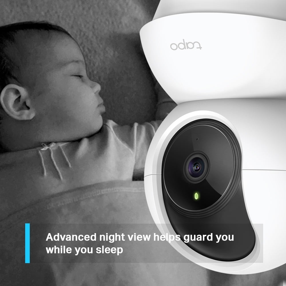 TP-LINK Tapo C210 Pan/Tilt Security WiFi Camera 3MP 2.4GHz Horizontal 360 microSD slot FFS Night vision