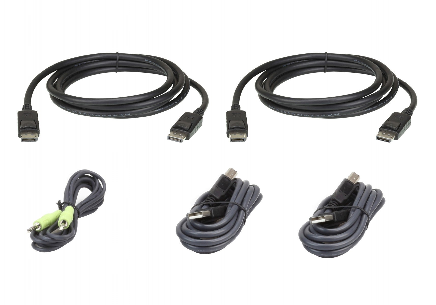 ATEN 2L-7D02UDPX5 CABLE KVM Dual DisplayPort USB audio - 1,8m