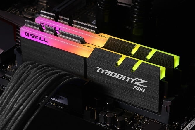 G.Skill Trident Z RGB (For AMD) F4-3200C16D-32GTZRX module de mémoire 32 Go 2 x 16 Go DDR4 288-pin DIMM