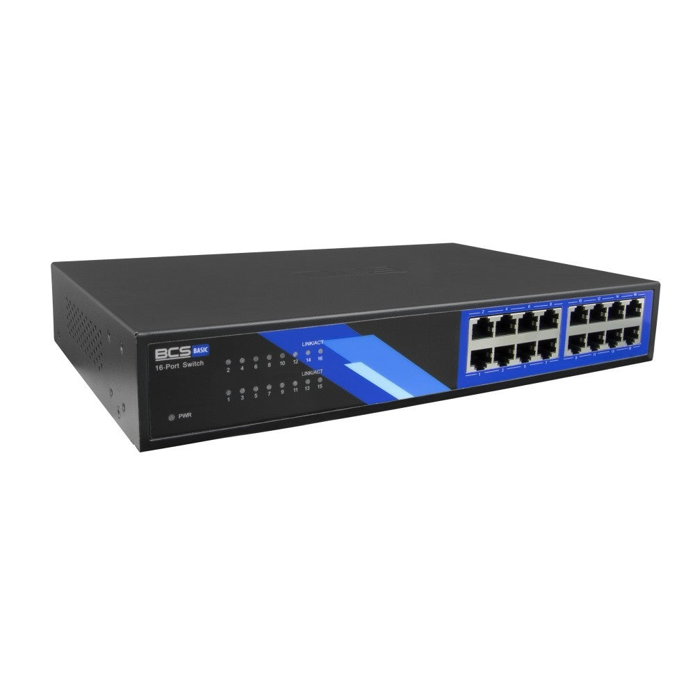 BCS BCS-B-S16G Commutateur Gigabit 16 ports RJ45 1Gbps