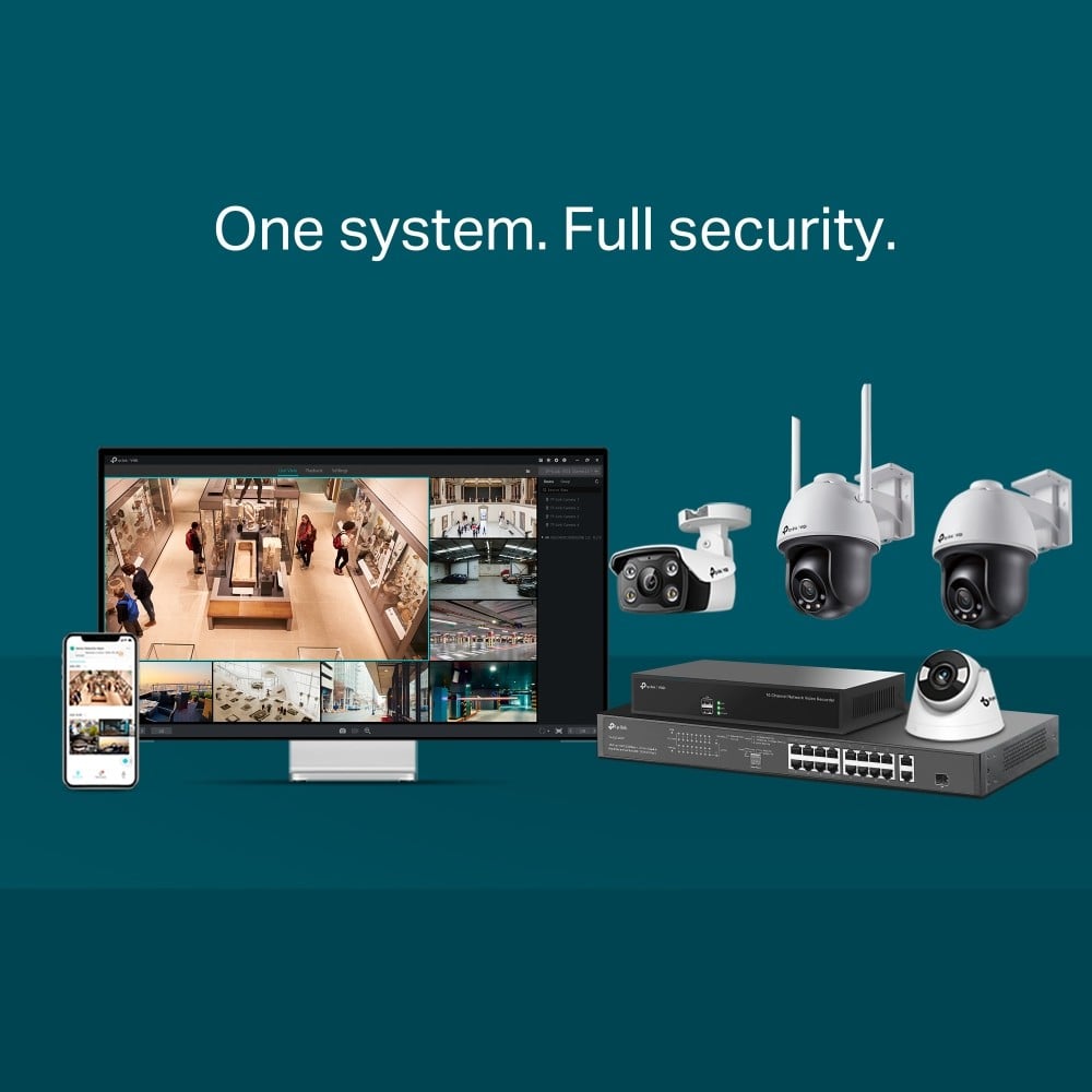 TP-LINK VIGI C540 4MM 4MP Full-Color Pan/Tilt Network Camera