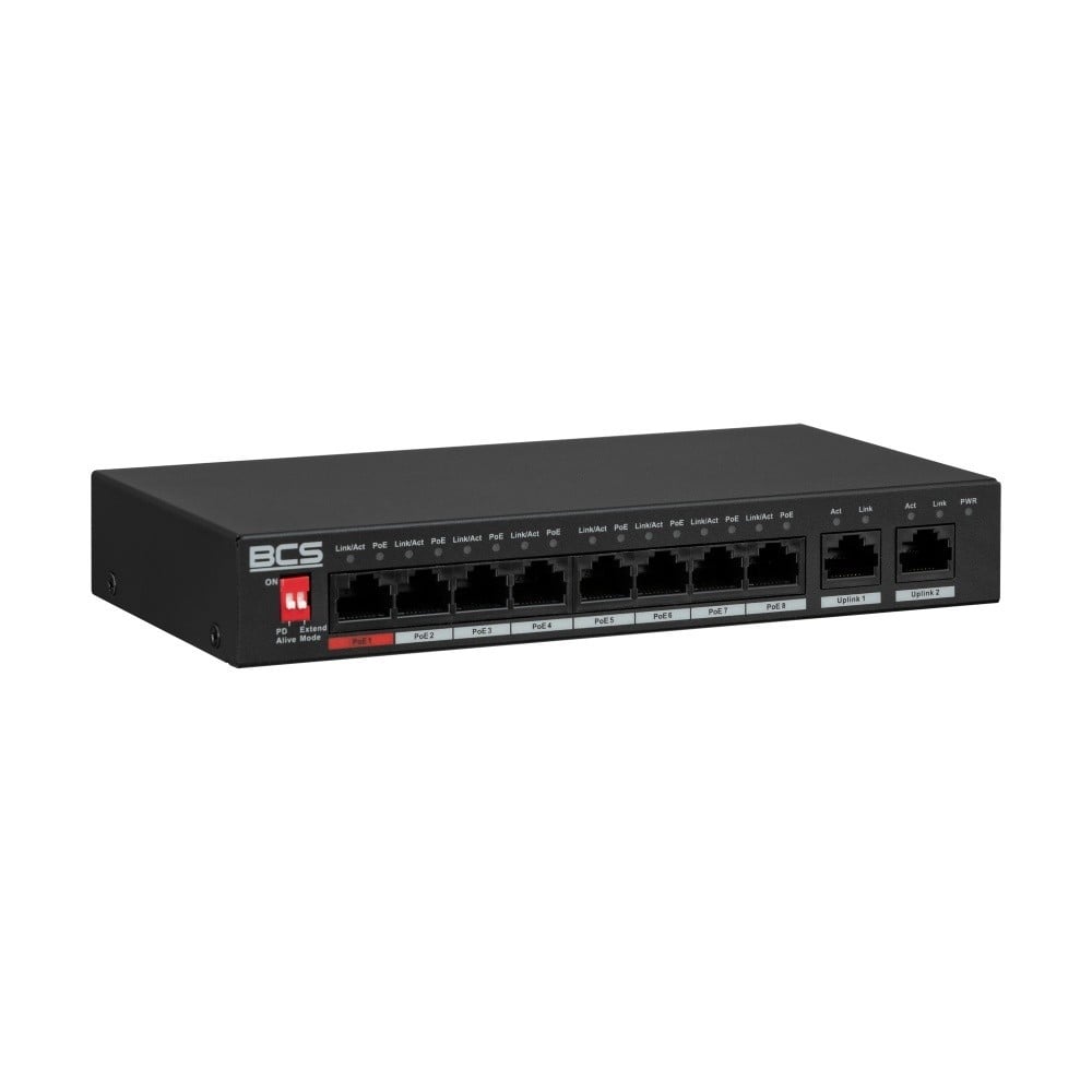 BCS BCS-L-SP0802G(2) Commutateur PoE 8 ports avec technologie exPoE 100Mbps