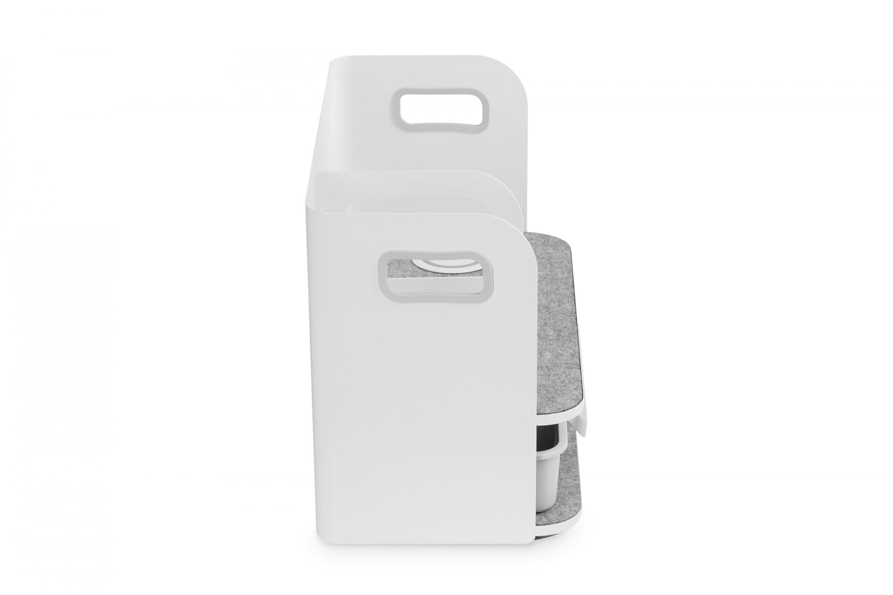 Digitus DA-90442 bac de rangement de bureau Acier Gris, Blanc