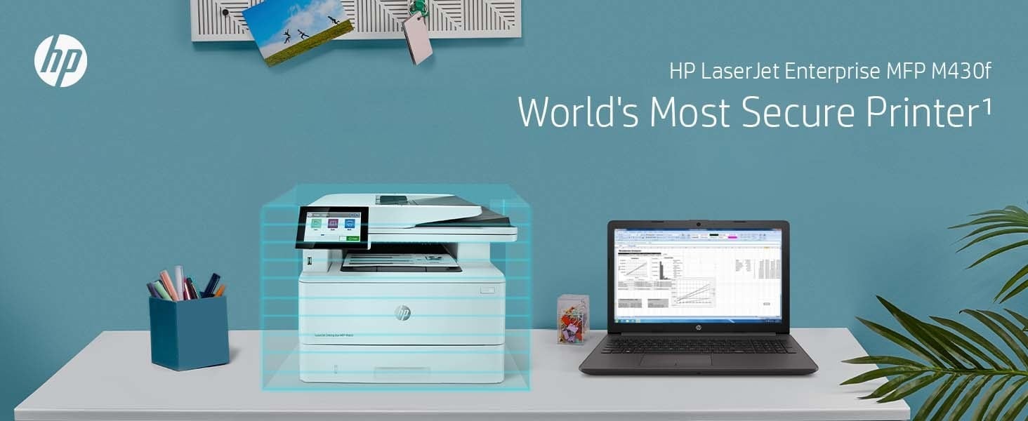 HP LaserJet Enterprise MFP M430f MFP Mono laser 216x297mm A4 38ppm Copy 40ppm Print 350sheets USB LAN
