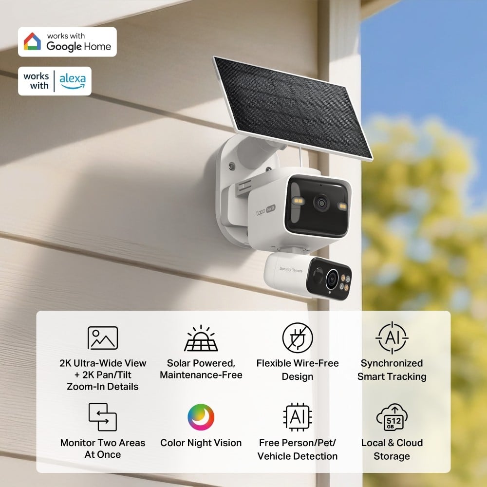 TP-Link Tapo C645D KIT Caméra de sécurité IP Extérieure 2304 x 1296 pixels Plafond/Mur/Poteau