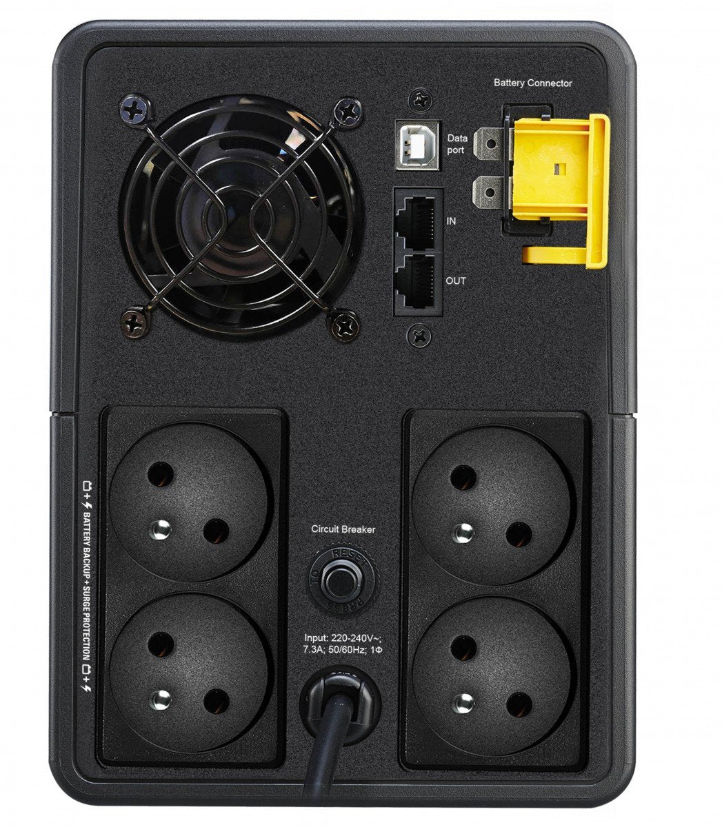 APC Back-UPS BX Series BX1600MI-FR UPS AC 230V 900Watt 1600VA output connectors 4 France Black