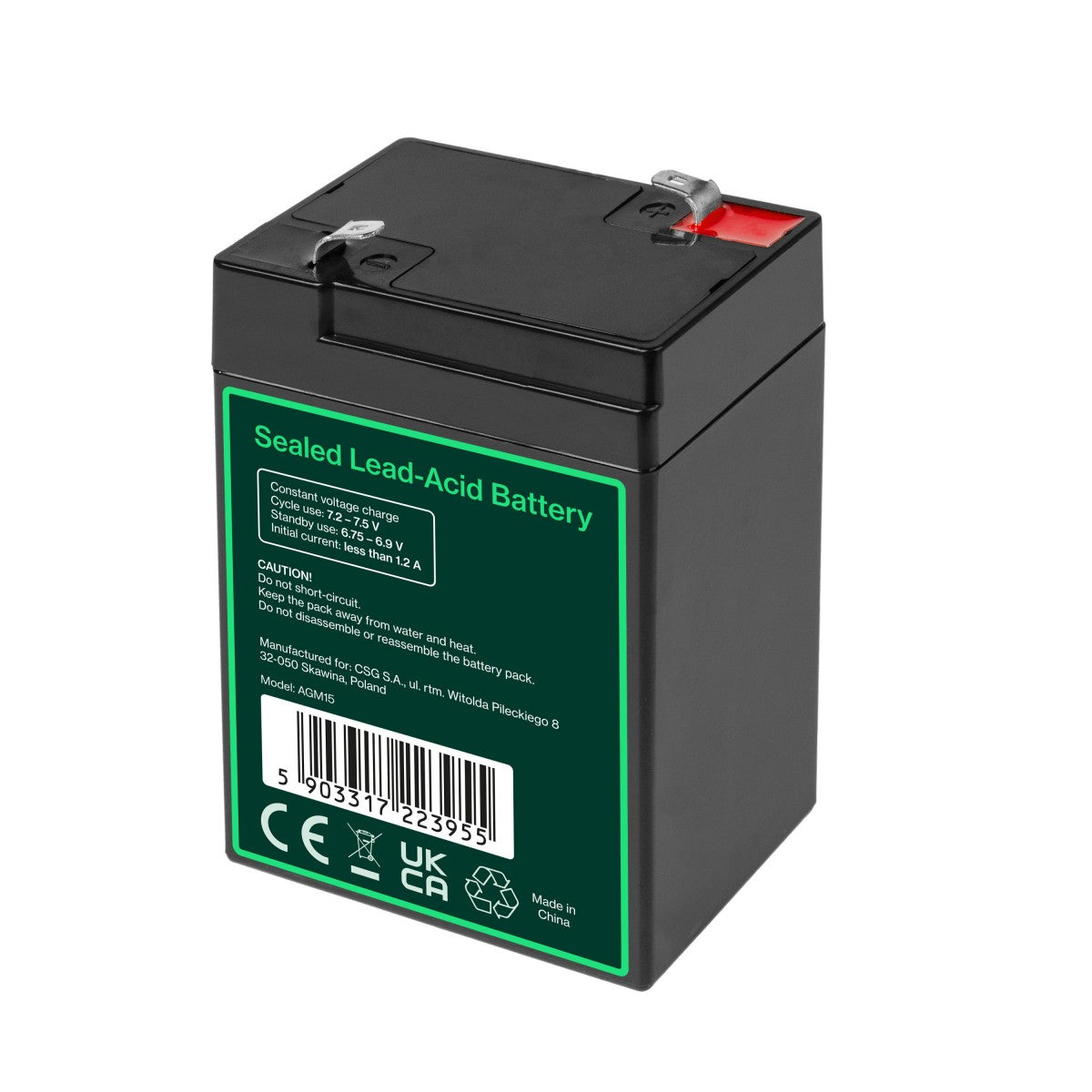 Green Cell AGM15 Batterie de l'onduleur Sealed Lead Acid (VRLA) 6 V 4 Ah