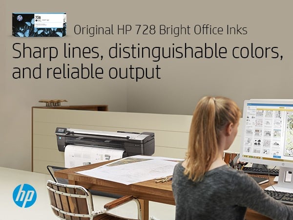 HP 728 original 130-ml Yellow Ink cartridge F9J65A